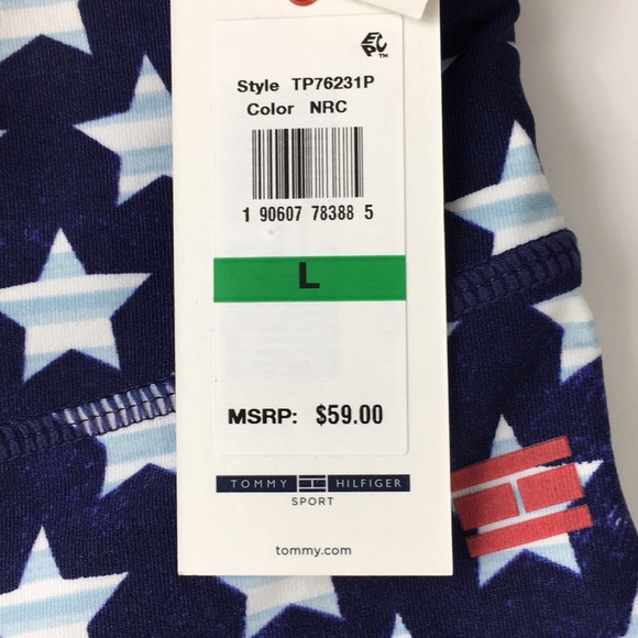 Tommy Hilfiger Sport USA Flag Capri Leggings - Picture 10 of 14